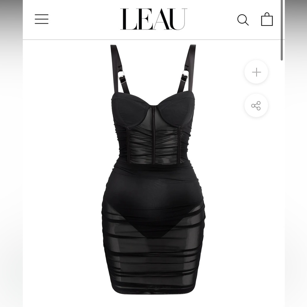 LEAU MIAMI MESH MINI DRESS